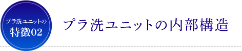 プラ洗ユニットの特徴02 プラ洗ユニットの内部構造